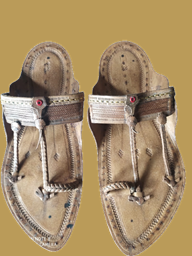Picture of Handcrafted Kolhapuri Leather Chappals - Premium Quality with Traditional Look, 6 Strips in Various Colors.